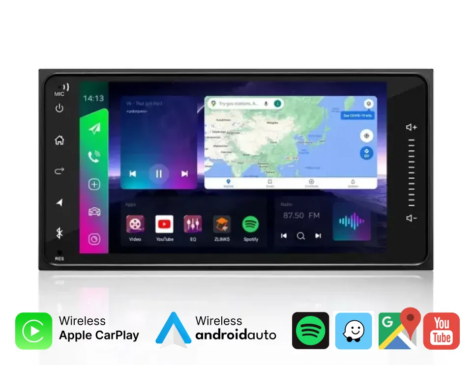 TLE Tech Premium Screen 4GB+64GB 8 Cores 7 inch Toyota QLED Android 14